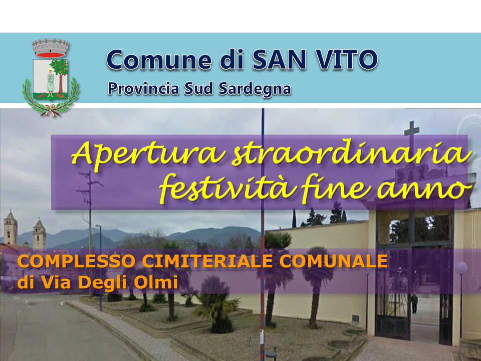 Apertura straordinaria Complesso Cimiteriale