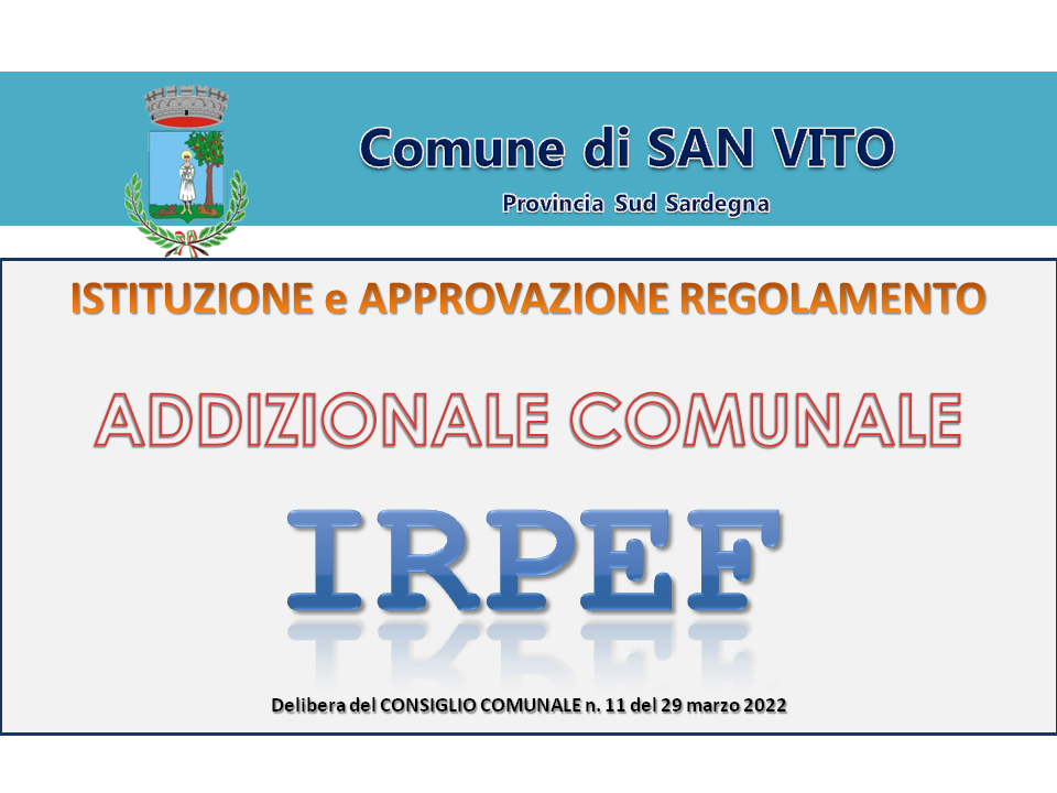 Istituzione Addizionale Comunale IRPEF
