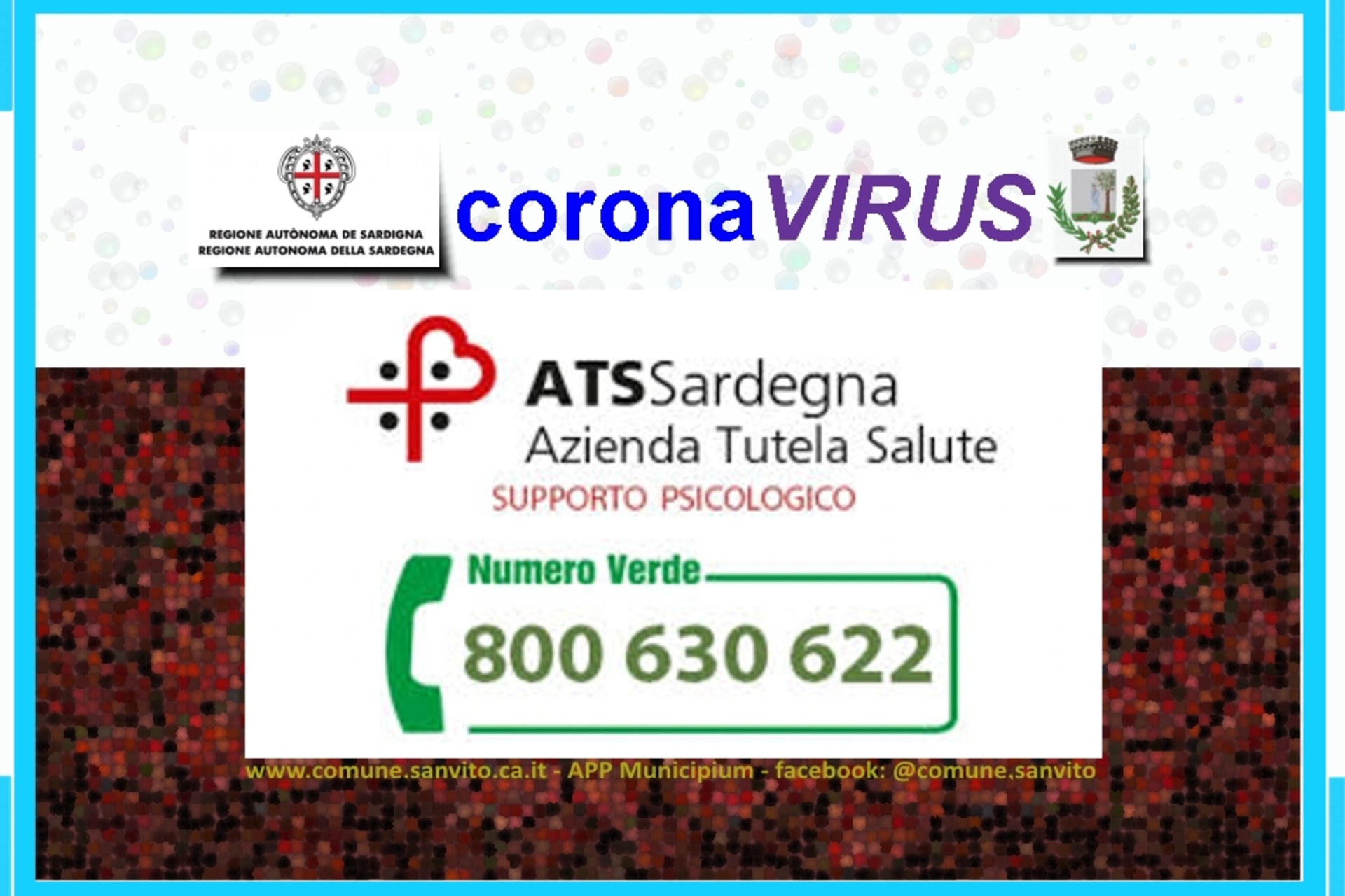 Covid 19 Sostegno Psicologico A Cura Dell Azienda Tutela Salute Della Sardegna Comune Di San Vito