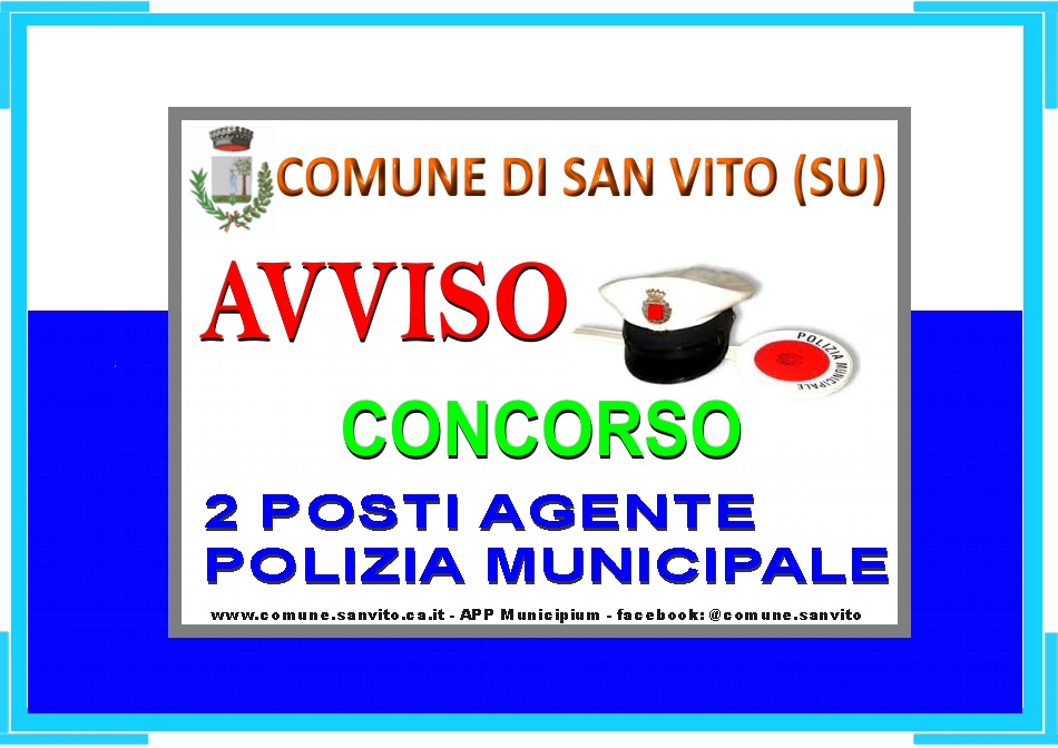 Selezione pubblica per esami, per la copertura di 2 posti istruttore agente di polizia municipale, cat. c1 a tempo indeterminato e parziale 18 ore, di cui un posto riservato alle forze armate: avviso